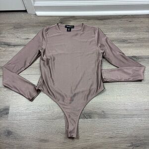 Bailey 44 Bodysuit Long Sleeve Silky Medium Brown Chic Date Night Holiday Layer